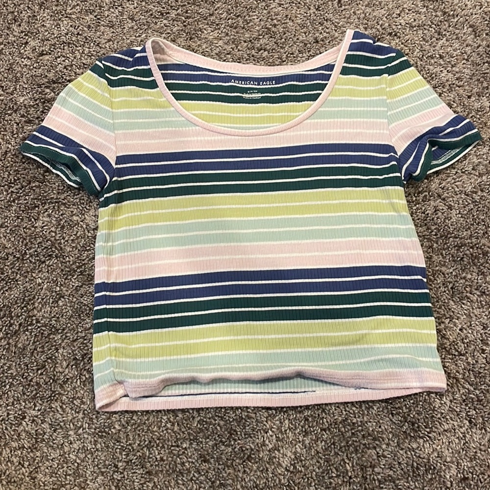 Cropped Stripped AE Top